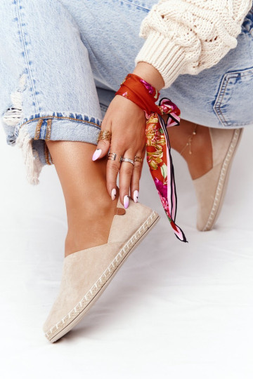 Moteriškos veliūrinės espadrilės