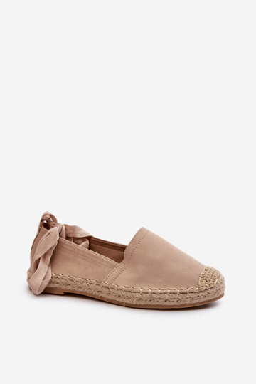 Smėlio spalvos Ismann surištos zomšinės espadrilės 2