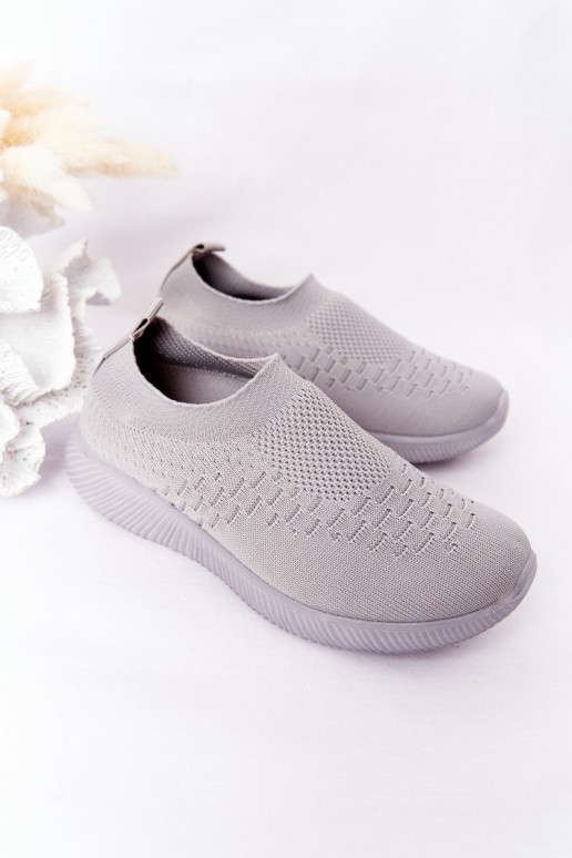 Vaikiški sportiniai batai Pilka mokyklinė kelionė