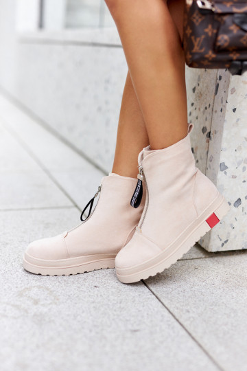 Smėlio spalvos Charlee moteriški batai su platforma 2