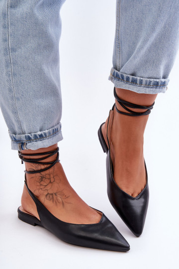 Suvarstomi balerinos bateliai Lilly Ann juodi 3