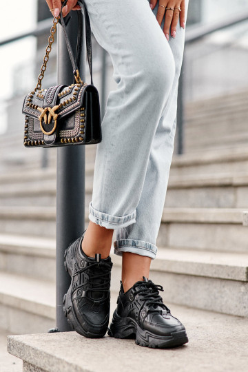 Stambūs moteriški sportiniai bateliai, juodi Toderus 2