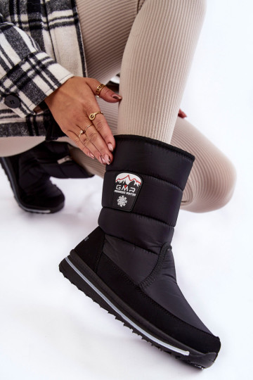 Moteriški Progress Sniego batai su užtrauktuku PROGJ-21-09 Juodi