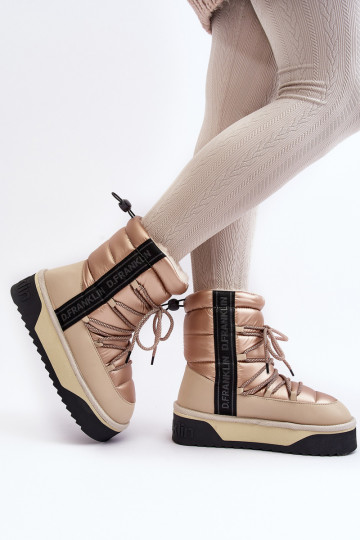 Moteriški sniego batai storu padu Vegan D.Franklin DFSH371006 Beige 2