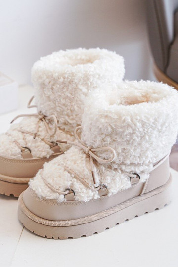 Šilti vaikiški sniego batai, smėlio spalvos, Asija