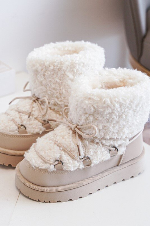 Šilti vaikiški sniego batai, smėlio spalvos, Asija