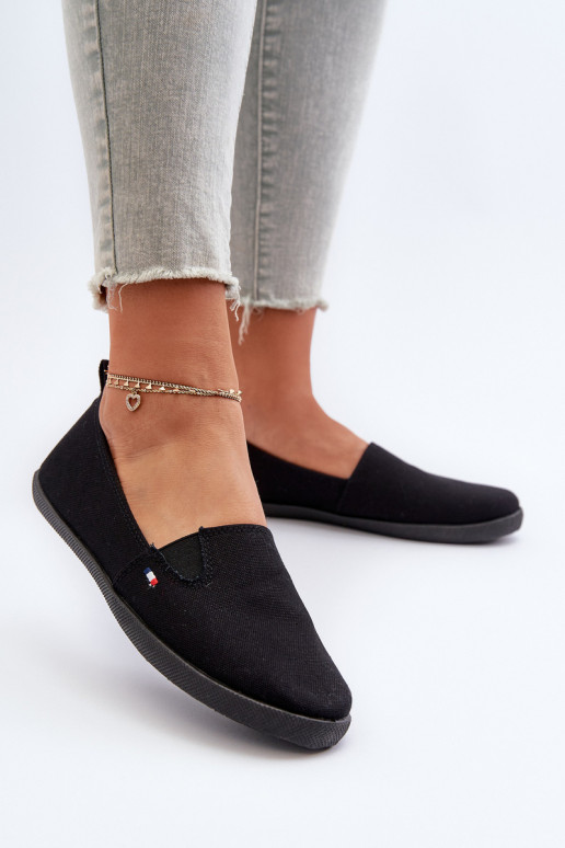 Moteriški Slip-On Sneakers Sneakers Black Adrancia