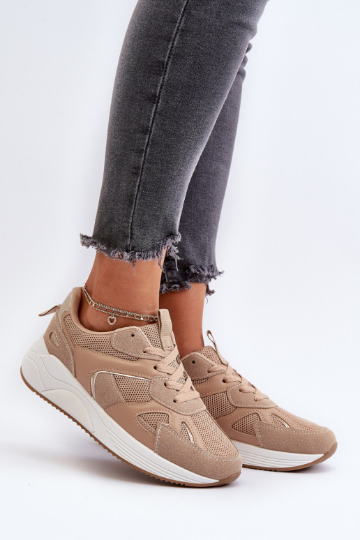 Moteriški sportbačiai su platforma, rudi Lenivia