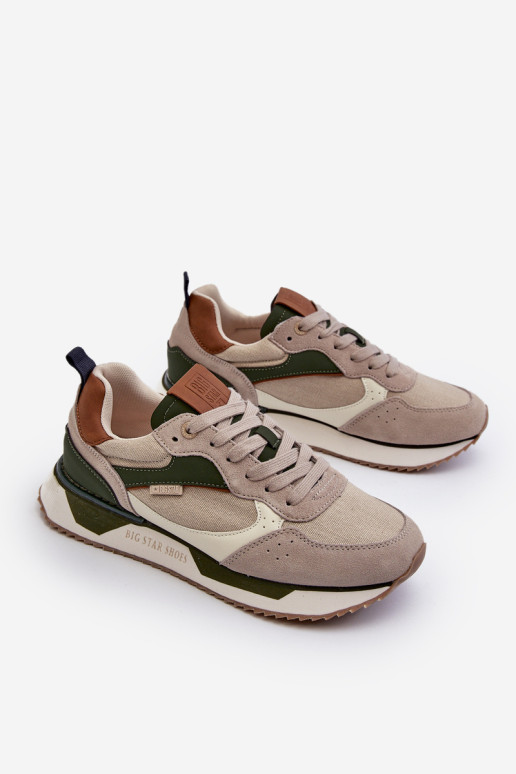 Vyriški sportbačiai atminties putplasčio sistema Big Star NN174349 smėlio spalvos
