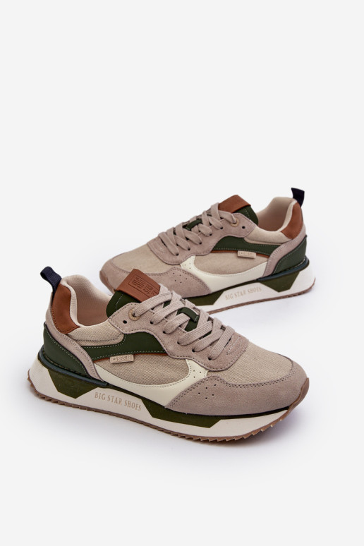Vyriški sportbačiai atminties putplasčio sistema Big Star NN174349 smėlio spalvos
