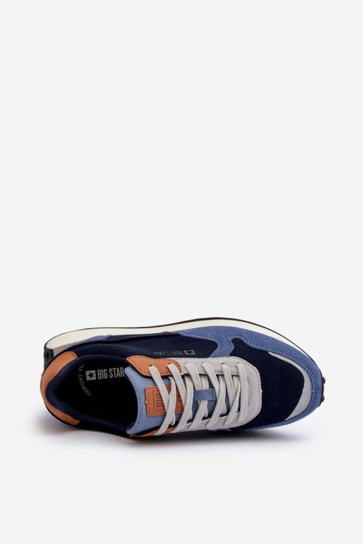 Vyriški sportbačiai su atminties putų sistema Big Star NN174356 tamsiai mėlyni