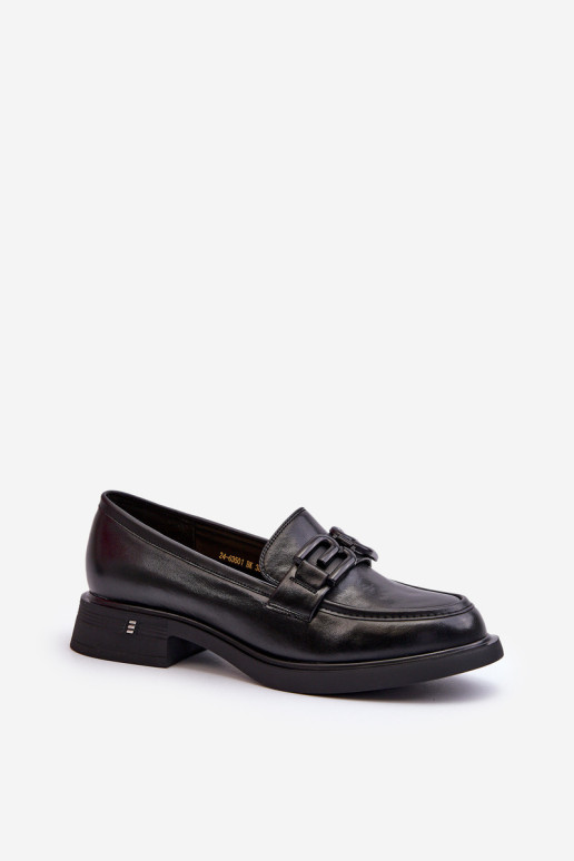 Elegantiški moteriški odiniai mokasinai Black Triana