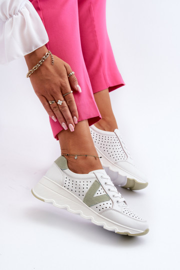 Moteriški odiniai lengvi sportiniai batai, balti Eleonori