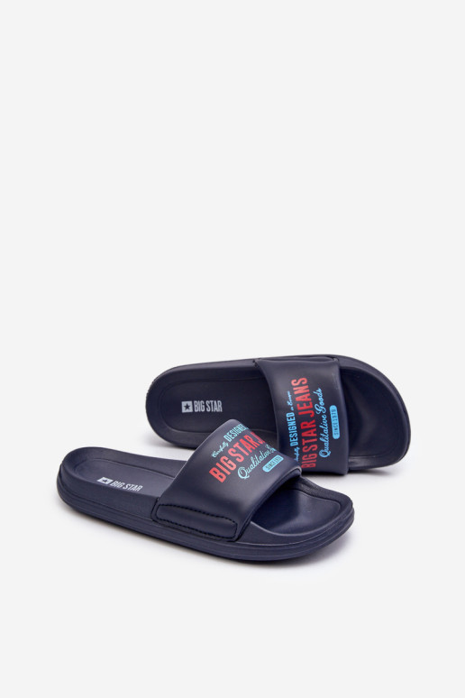 Big Star vaikiškos putplasčio šlepetės NN374516 tamsiai mėlynos spalvos