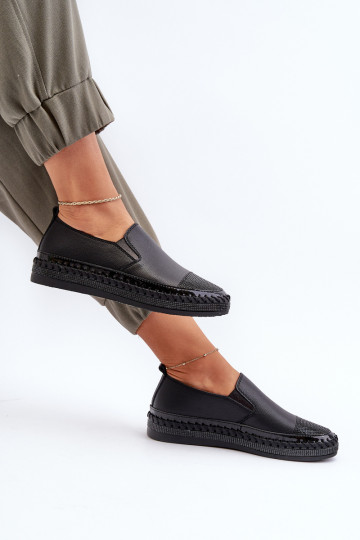 Moteriški odiniai batai ant platformos Black D&A LR370