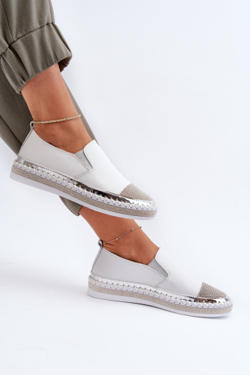 Moteriški odiniai batai ant platformos White D&A LR370