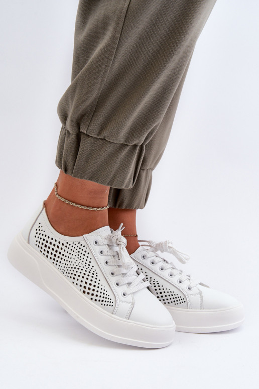 Moteriški odiniai sportbačiai ant platformos Balta S.Barski LR505