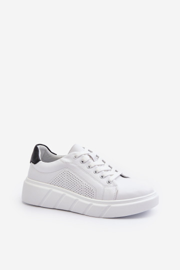 Moteriški odiniai sportbačiai su platforma balta Gatira 2