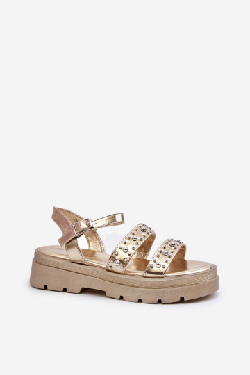 Moteriškos dekoruotos basutės Eco Leather Gold Arcida 2