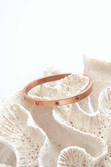 Plieninė apyrankė su kubiniais cirkoniais Rose Gold Lauren 2