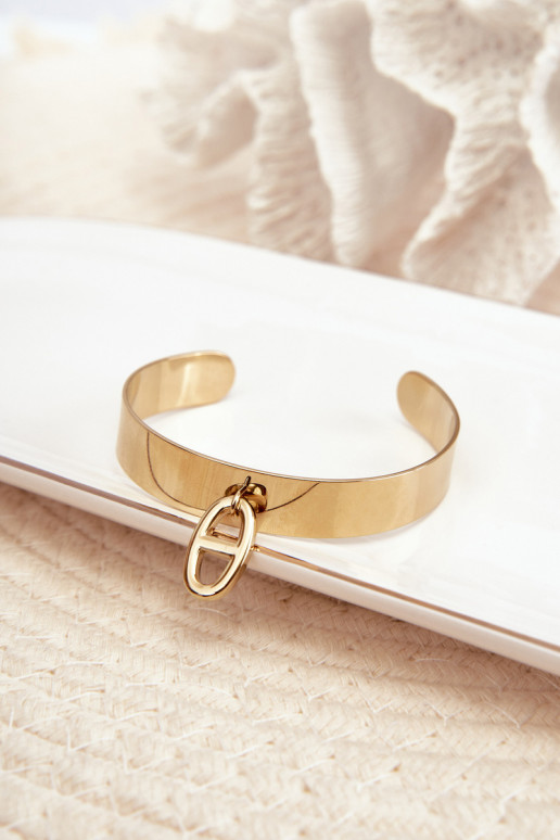 Moteriška apyrankė su puošmena, nerūdijančio plieno, aukso