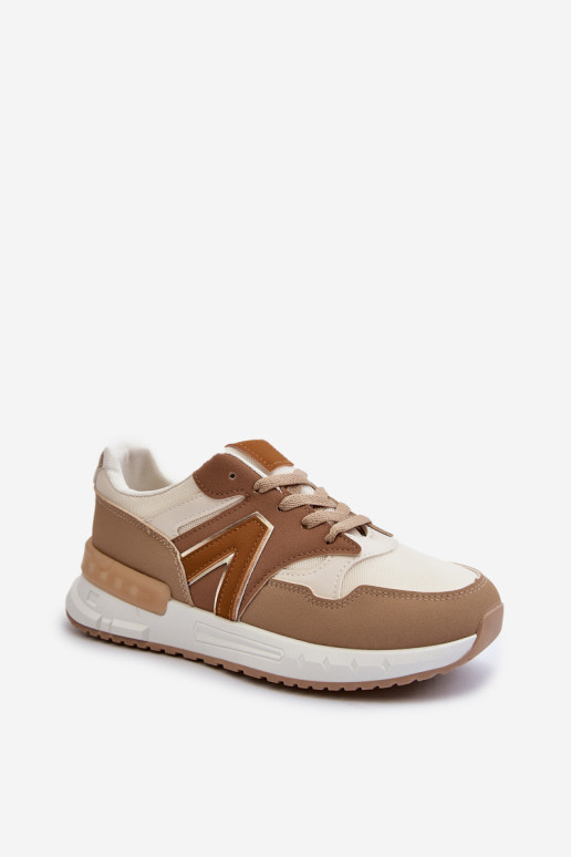 Moteriški sportbačiai, pagaminti iš Eco Leather Brown Vinelli