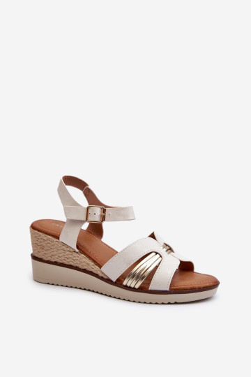 Moteriški sandalai su pynimo auksu Starlenna 2