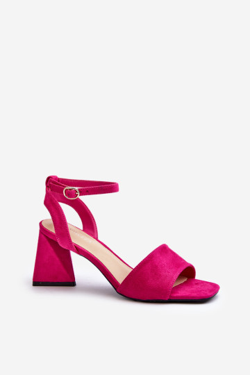 Moteriškos aukštakulnės basutės, pagamintos iš Eco Suede Fuchsia Upttima 2