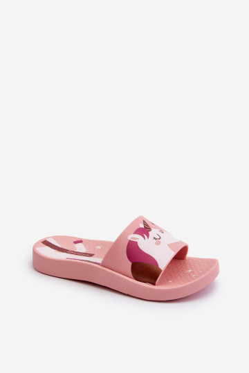 Mergaičių šlepetės su vienaragiu 83474 Ipanema Urban V Slide Kids Pink