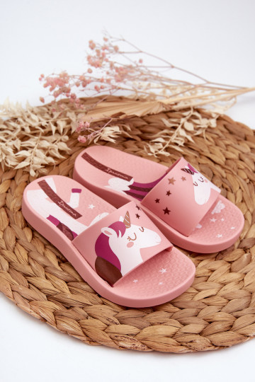Mergaičių šlepetės su vienaragiu 83474 Ipanema Urban V Slide Kids Pink 2