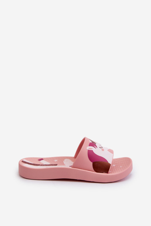 Mergaičių šlepetės su vienaragiu 83474 Ipanema Urban V Slide Kids Pink