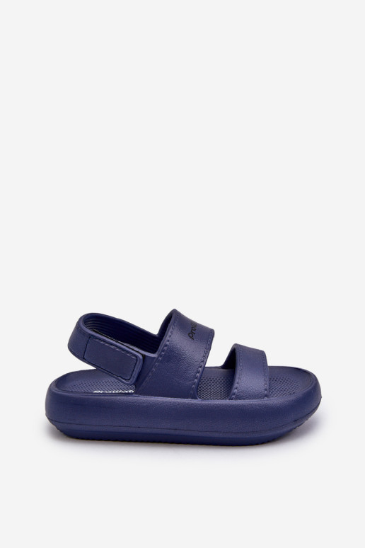 Šviesūs Velcro putplasčio sandalai ProWater PRO-24-05-01K Tamsiai mėlyni