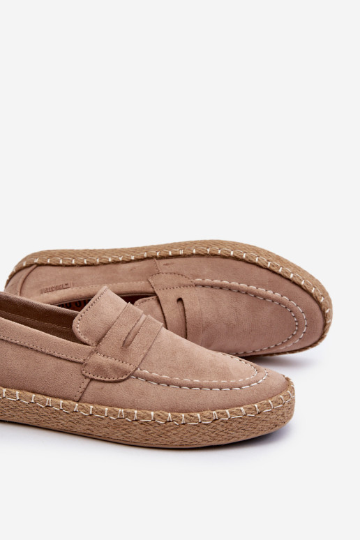 Vyriškos ekologiškos zomšos espadrilės Big Star NN174049 smėlio spalvos