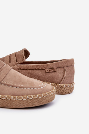Vyriškos ekologiškos zomšos espadrilės Big Star NN174049 smėlio spalvos