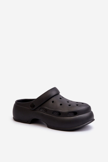 Moteriškos putplasčio šlepetės su masyviu padu, Black Danollia 2