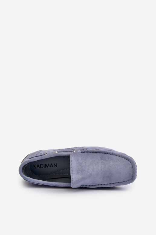 Vyriški zomšiniai užsegami mokasinai Blue Rayan