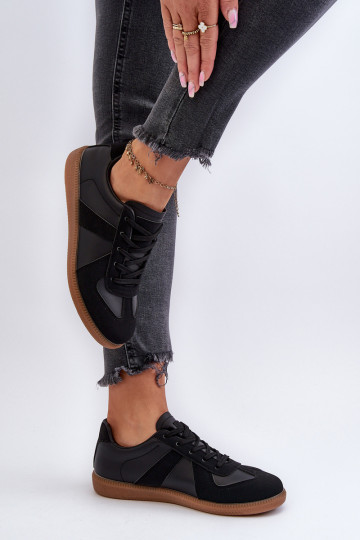 Moteriški žemi sportbačiai, juodi braidn