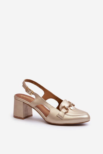 Odinės basutės ant aukštakulnio Maciejka 06419-25 Gold 2
