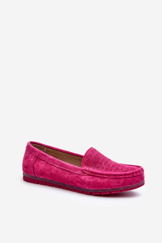 Zomšiniai moteriški mokasinai Fuchsia S.Barski LR755