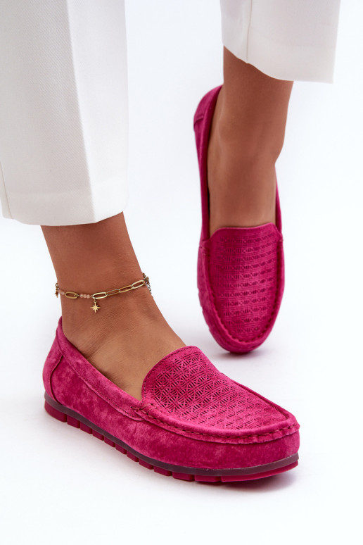 Zomšiniai moteriški mokasinai Fuchsia S.Barski LR755