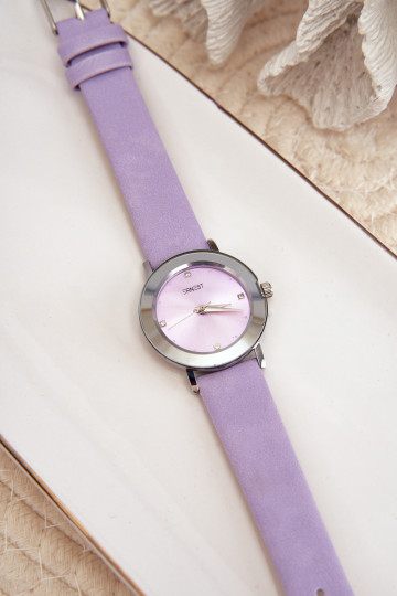 Moteriškas laikrodis su purpurine apyranke Ernest E62035L 2