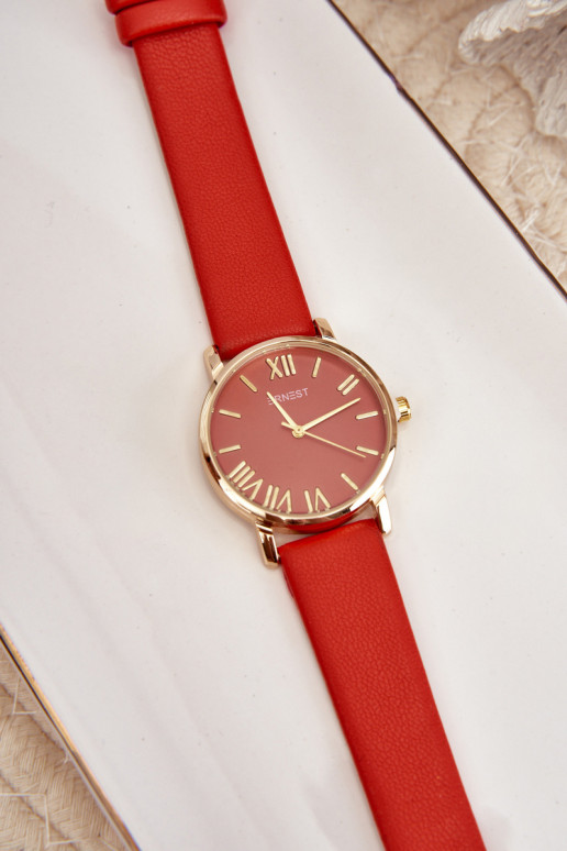 Moteriškas koralinis laikrodis Ernest E97316