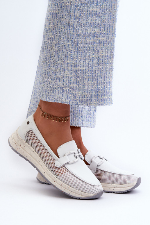 Moteriški odiniai mokasinai D&A TW210 balti