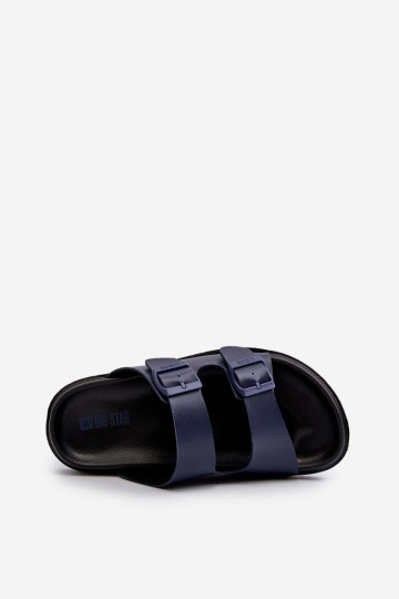 Šviesūs vyriški šlepetės su sagtimis Big Star NN174593 tamsiai mėlyna