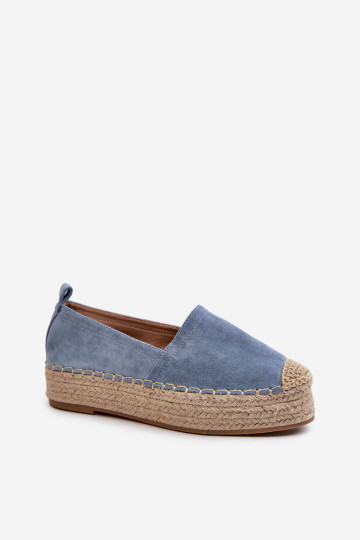 Moteriškos espadrilės, surištos ant platformos su pynėmis, mėlyna tailesse 2