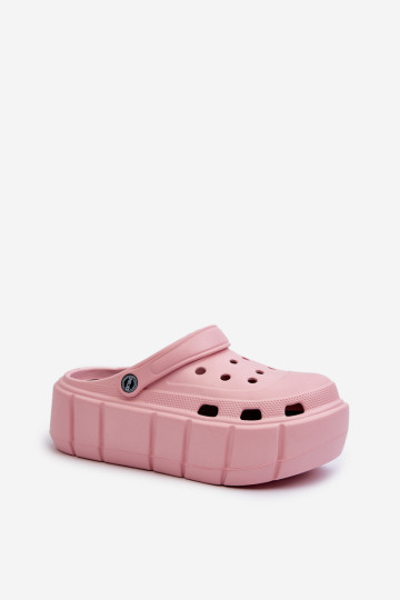 Moteriškos putplasčio šlepetės ant Pink Itubia platformos 2