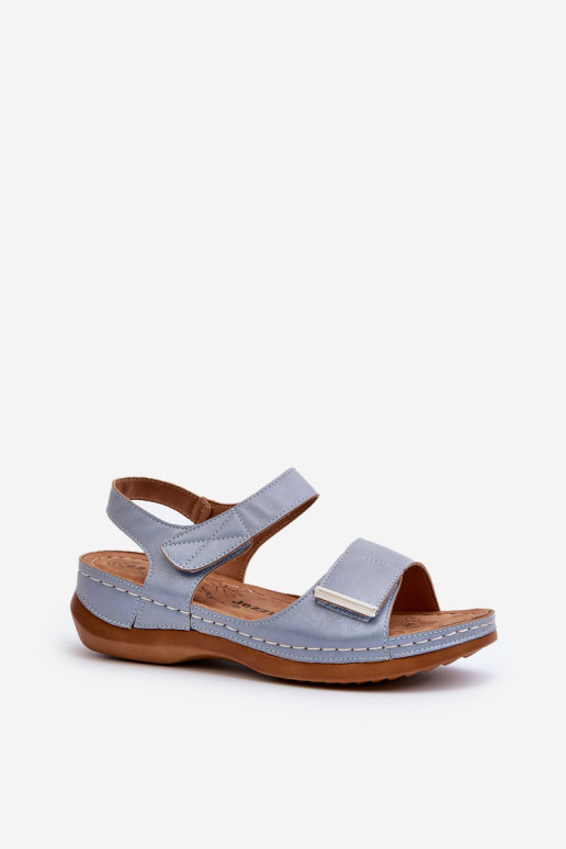 Patogūs moteriški Velcro sandalai, mėlyni Iphiope