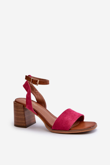 Moteriškos aukštakulnės basutės, pagamintos iš Eco Suede Fuchsia Ronvia 2