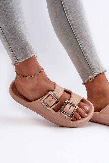 Šviesūs moteriški šlepetės ZAXY LL285087 smėlio spalvos