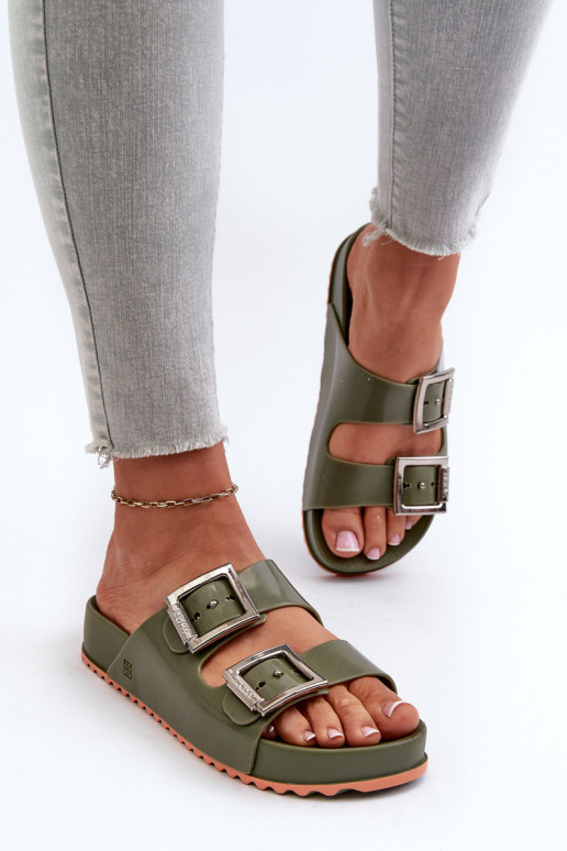 Moteriškos Smooth Slides ZAXY NN285057 Tamsiai žalia